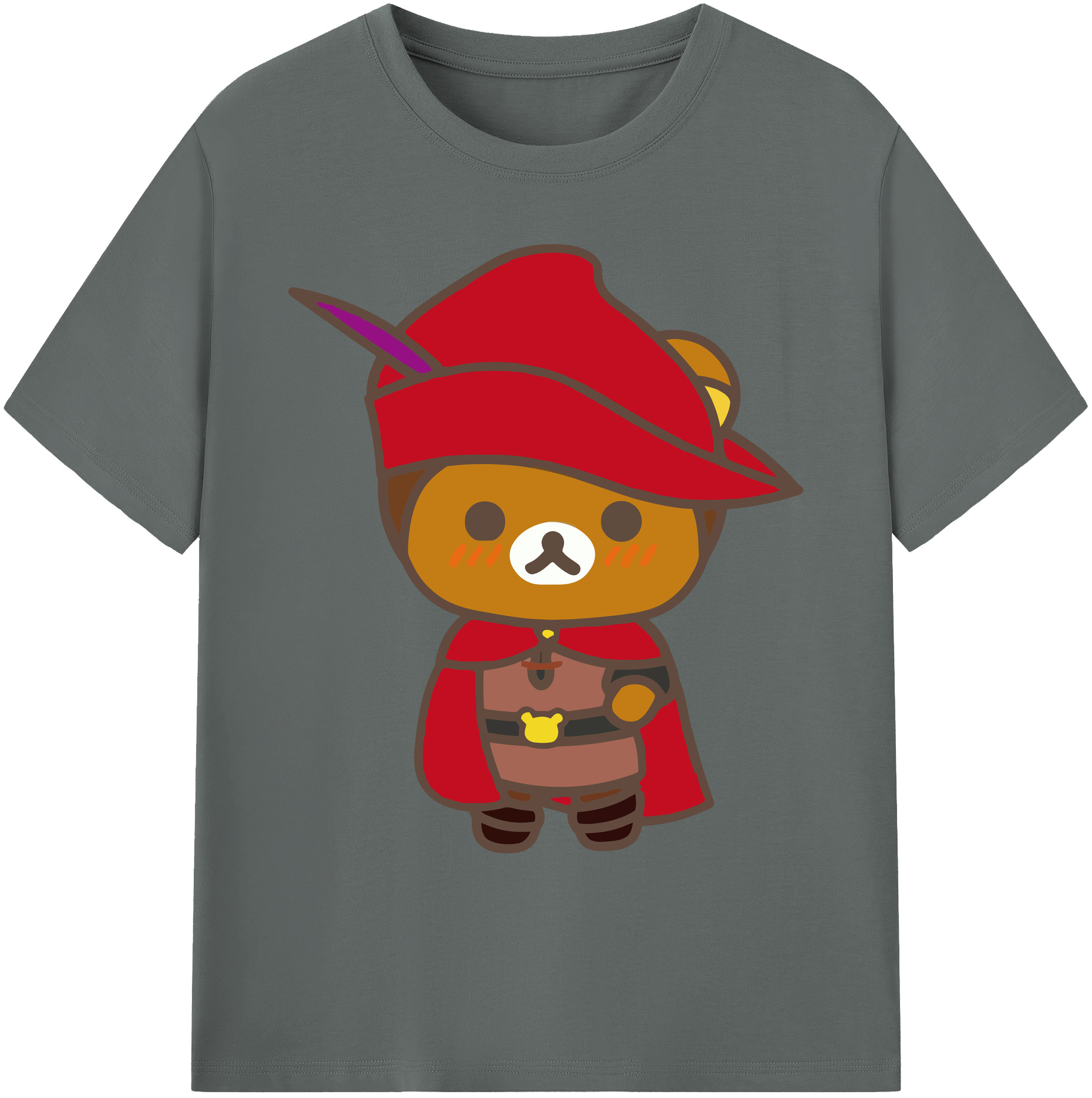 （画像用） リラックマ リラックマ キイロイトリ Rilakkuma Korilakkuma Kiiroitori 綿100％ メンズ半袖Tシャツ｜肌触りやわらか＆通気性